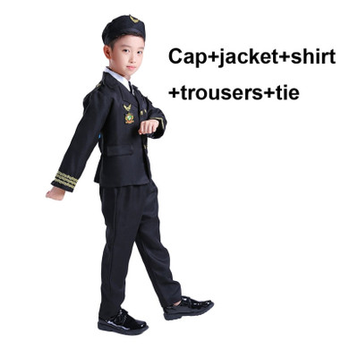 Kids Career Costumes Pilot Flight Attendant Uniforms Boys And Girls