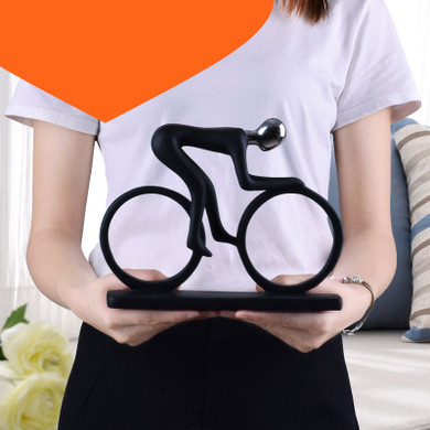Modern Abstract Resin Bicycler Cyclist Bike Rider Figurine