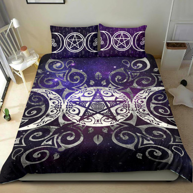 Wicca Witch Triple Moon Gift Bedding Set