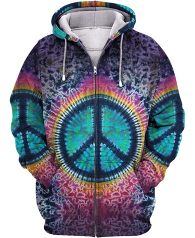 Hippie Gypsy Full Print 3D Zip Hoodie
