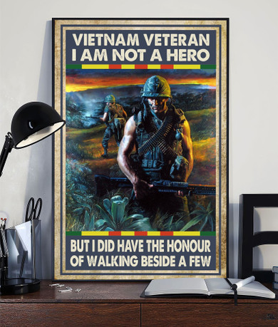Vietnam Veteran US Honour Hero Christmas Gift Poster