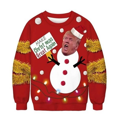 Funny Snowman 3D Printed Christmas Sweatshirt Sweater Funny Snowman 3D Printed Christmas Sweatshirt Sweater