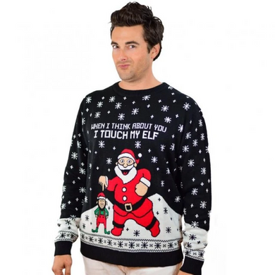 Christmas Gifts When I Think About You I Touch My Elf 3D Christmas Sweater Sweatshirt