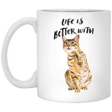 Life Is Better With Cats Mug - Gifts For Cat Lovers