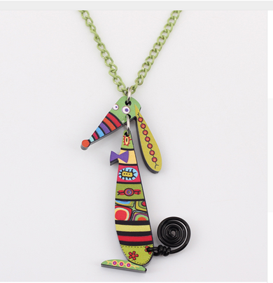 Dog Necklace Acrylic Pendant