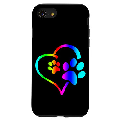 Rainbow Dog Paw Phone Case