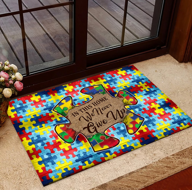Autism Awareness Door Mat