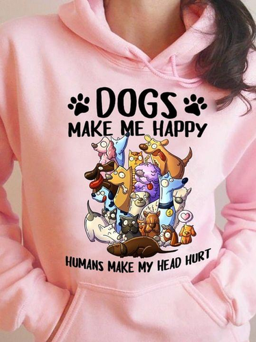 Dogs Make Me Happy Hoodie