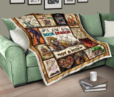 I Am A Book Dragon Quilt