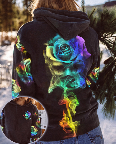 Skull Rose Smoke Art 3D Hoodie