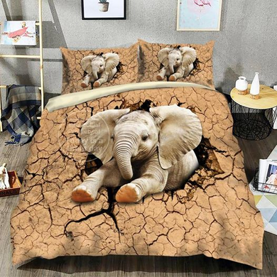 Elephant On The Mud Bedding Set