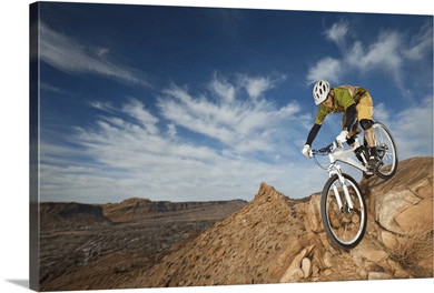 Downhill Mountain Biking Wall Art Poster