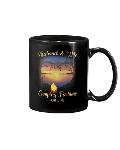 Valentine Day Gift, Husband And Wife Camping Partners For Life Mug