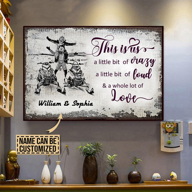 Personalized Customized Snowmobile This Is Us Love Couple Valentine Gift Poster
