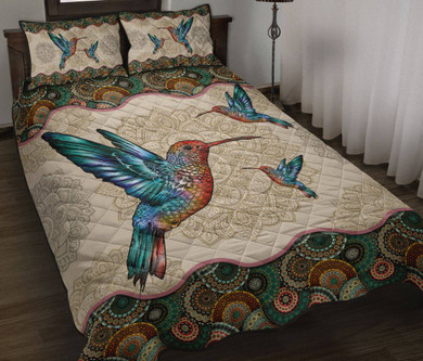 Hummingbird Mandala Art Bedding Set