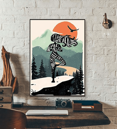 Stay Calm And Smile Inside Stay Wild Moon Child, Yoga Print Wall Art Vintage Poster Stay Calm And Smile Inside Stay Wild Moon Child, Yoga Print Wall Art Vintage Poster