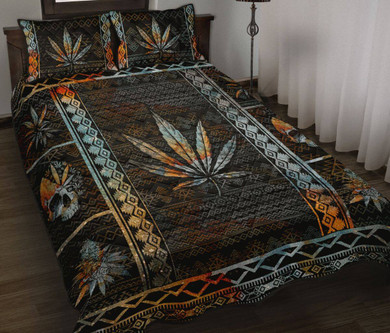 Skull Weed Hologram Art 3D Printed Bedding Set