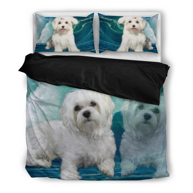 Love Dog Cute Maltese Bedding Set