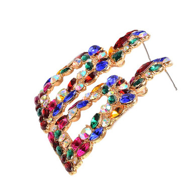 Multicolor Crystal Earrings Multicolor Crystal Earrings