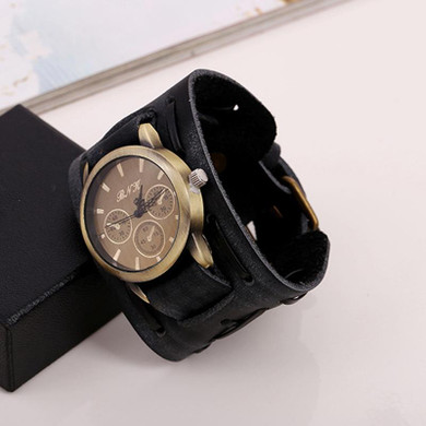 Genuine Leather Bracelets Watch