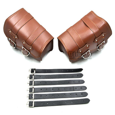 Motorcycle Leather Saddle Bag