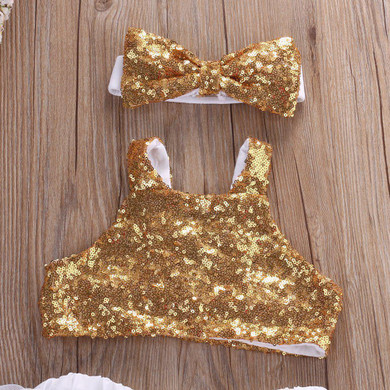 Gold And Sparkly Baby Outfit