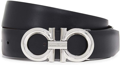 Salvatore Ferragamo Men's Beveled Gancini Buckle Reversible Belt
