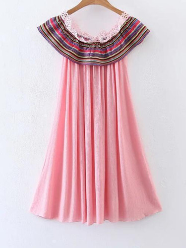 Off Shoulder Summer Beach Mini Dress