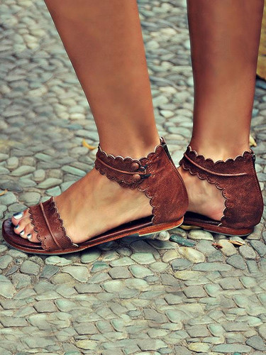 2018 New Open Toe Flat Sandals Shoes