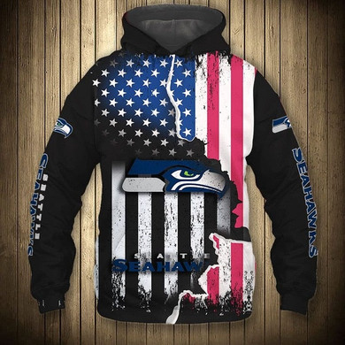 Seattle Seahawks American Flag Hoodie Seattle Seahawks American Flag Hoodie