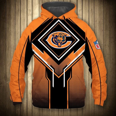 Chicago Bears Square Lattice Casual Hoodie