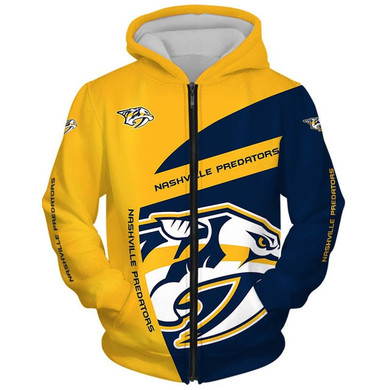Nashville Predators 3D Zipper Hoodie