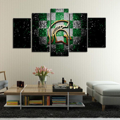 Michigan State Spartans Football Aluminate Canvas