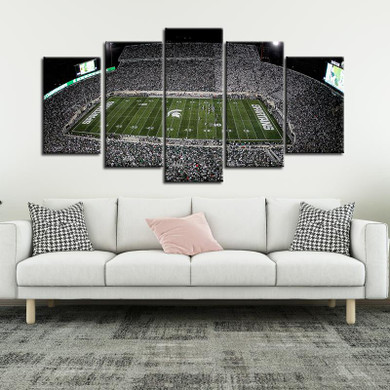 Michigan State Spartans Football Stadium Canvas 5