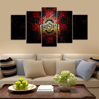 Ohio State Buckeyes Checkered Look Canvas