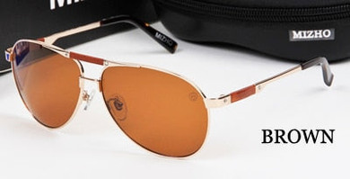 EF-FHM-SG-A38 Pilot Polarized UV400 Stainless Steel Sunglasses Mizho