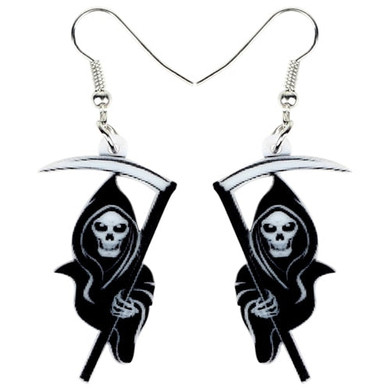 FREE OFFER Death Grim Reaper Halloween Earrings