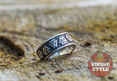 Valknut Ring - Band, 925 Silver