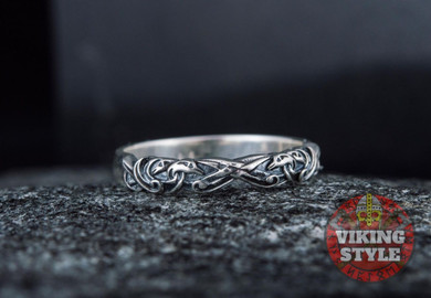 Norse Band Ring - 925 Silver