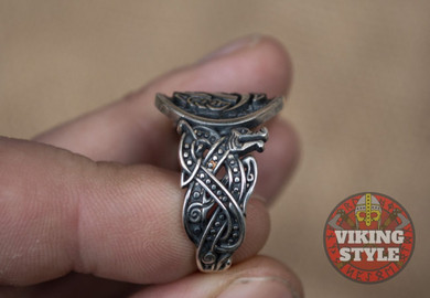 Tri-Horn Ring - Wolf, 925 Silver