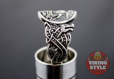 Drakkar Ring - Wolf, 925 Silver