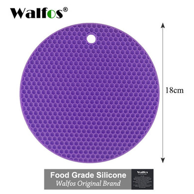 WALFOS  NonSlip heat Resistant kitchen cooking Hot pot cover holder Pad-Silicone rubber Pot lid Holder-silicone Trivets mat