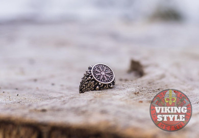 Ægishjálmur Ring II - Oak Leaves, 925 Silver
