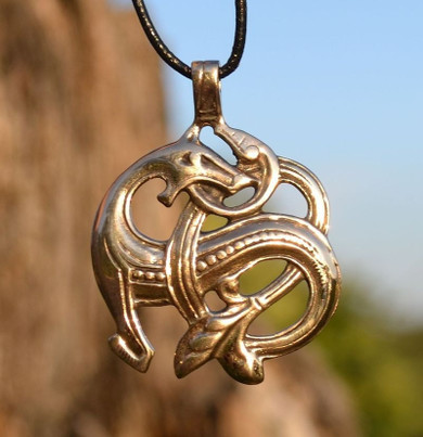 Bronze Jormungandr Pendant
