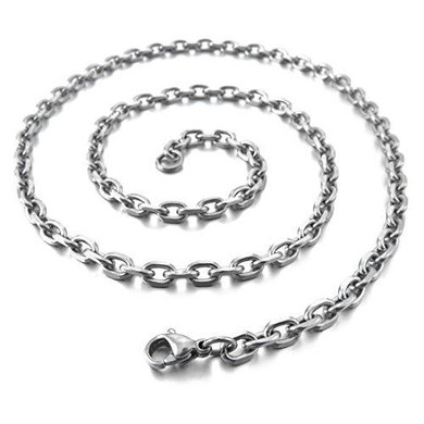 Men's Stainless Steel Pendant Necklace Wolf Tooth Tribal -With 23 Inch Chain