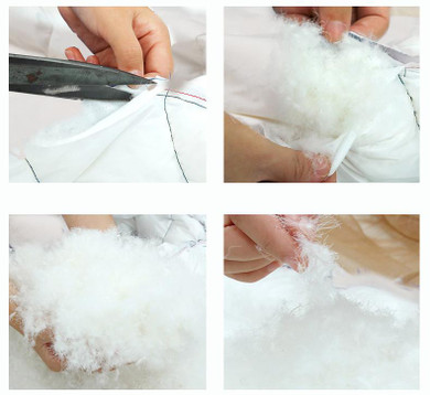 Fur Hooded Winter Coat - 90% White Duck Down Coat