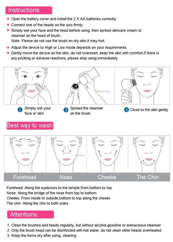 5 in 1 Electric Face Cleaner with Brushes Facial Machine Massager for Women