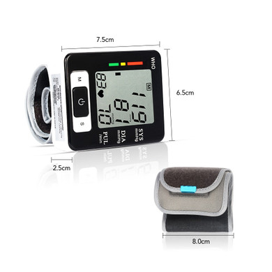Automatic Digital Wrist Blood Pressure Monitor with LCD Display for Heat Beat Tonometer Pulse Rate Heart Monitor