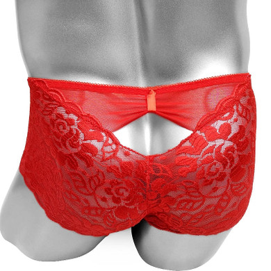 Floral Lace Penis Pouch Panties Floral Lace Penis Pouch Panties