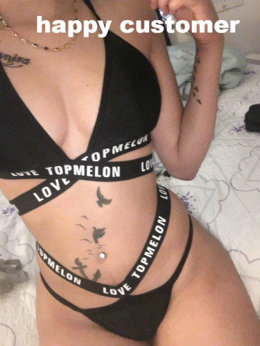 Hot Sexy Triangle Love Letter Print Swimsuit